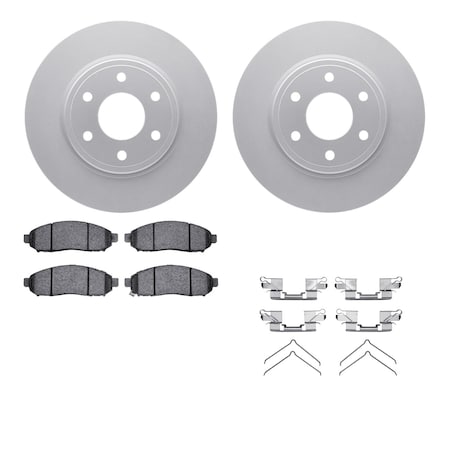 Dynamic Friction Co DFC GEOSPEC Coated Rotors with 5000 Brake Pads - Ceramic and Hardware 4512-67137