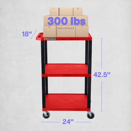 Luxor Plastic, 42.5 in L, 24 in W, 42.5 in H UCPL1R-B