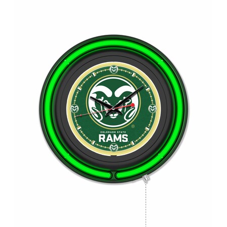 Holland Bar Stool Colorado State University 15 Double Neon Wall Clock Clk15BK