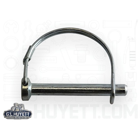 Huyett Snap & Lock Pin, RH, 2-Wire, Zn Plt Low Carbon Steel, .312 Dia x 2.25 L x 2.5 Shk L SNAP-312-2250R