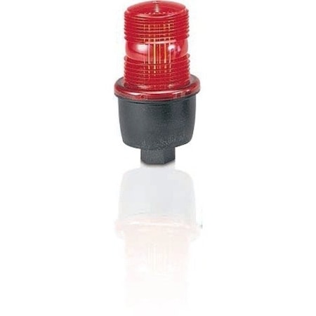 Federal Signal Warning Light, Red, Steady Burn LED, 24V DC, Not Applicable FPM, 3 1/8 in Dia., (F) 1/2 in NPT LP3PL-024R