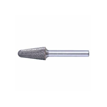 Pferd Carbide Taper/Radius Shaped Bur Bit, 1/2 inDia. x 1 1/8 inL Cut, 3R Double Cut 419-22346