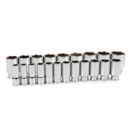 Tekton Socket Set, Steel, 21 Pieces SHD93017