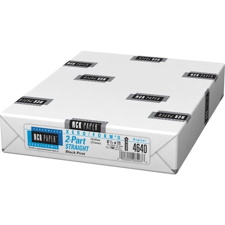 Ncr Paper XeroForm II Punched Laser, Inkjet Carbonless Paper White, Canary, White, 500PK NCR4640