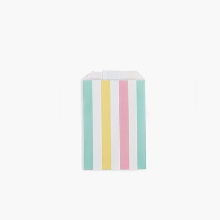 Nashville Wraps Cabana Stripes Paper Merchandise Bags, 4.75x6.75, 500PK MB0CS