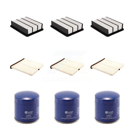 Pur 3x Air + 3x Cabin + 3x Engine Oil Filter 9 Total Kit For 2019 Mazda CX-5 2.2L KFM-101425