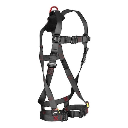 Falltech FT-Iron Full Body Harness, XS, Cam Chest/ Quick-Connect Leg Straps, Back D-Ring 8141XS