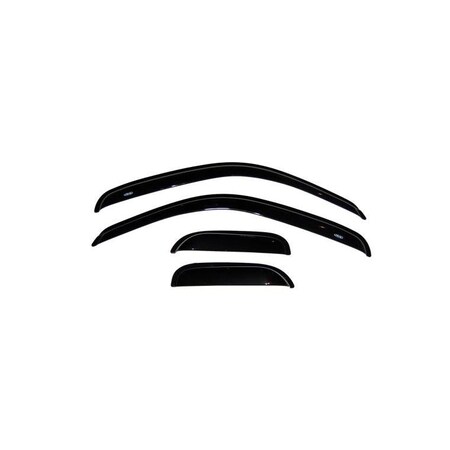 Ventshade Rainguards, Aerodynamic Design, Tape-On, Smoke, Acrylic, Set Of 4 94948