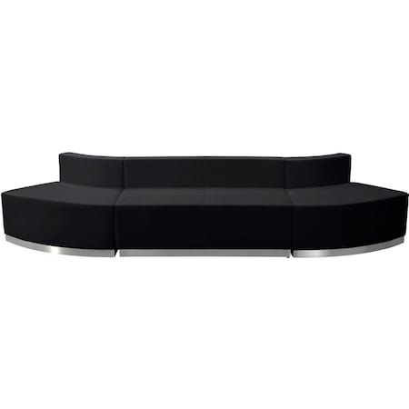 Flash Furniture 3 pcs. Living Room Set, 25-1/4" to 33-1/2" x 27", Upholstery Color: Black, Series: Alon ZB-803-780-SET-BK-GG