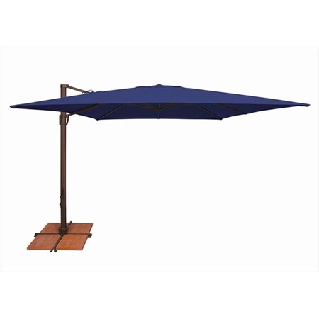 Simplyshade 10 ft. Bali Square Cantilever Umbrella With Cross Base Sky Blue SSAD45-10SQ-00/2406