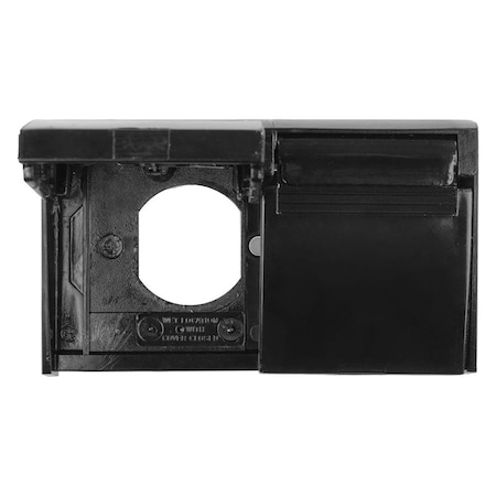 Powerhouse 512115 Duplex Outlet Cover - Black PO3558501