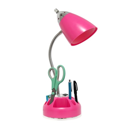 Homeroots 20" Pink Swing Arm Table Lamp 645958