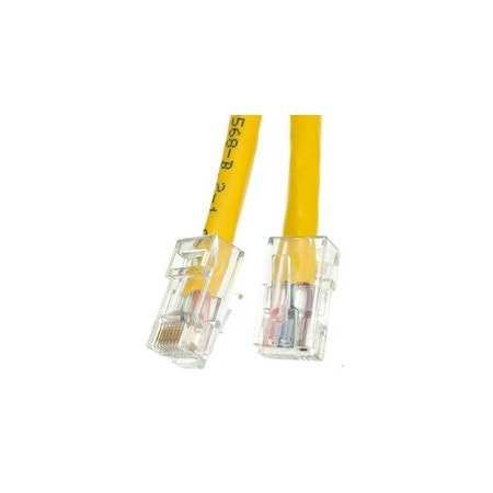 Cable Wholesale Cat6 Yellow Copper Ethernet Patch Cable, Bootless, POE Compliant, 7 foot 10X8-18107