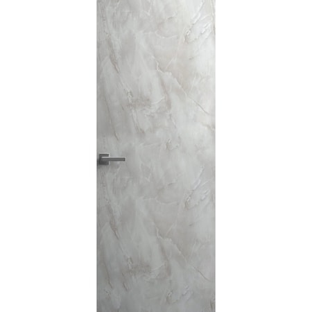 Sartodoors Invisible Solid Hidden Door with Handle, Planum 0010 Onyx with Silver Hidden Frame 32" x 96" Right- PLANUM0010HF-PM003-32 x 96-RH-O