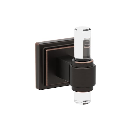 Amerock Glacio Clear/Oil-Rubbed Bronze Contemporary Single Robe Hook BH36060CORB