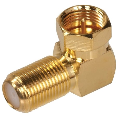 Zenith Coaxial Connector, F Connector, 90 deg Orientation, Gold VA1001RG6RA