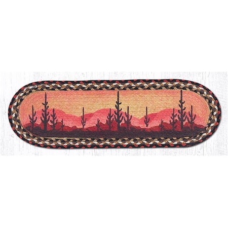 H2H 27 x 8.25 in. Desert Sunset Oval Stair Tread H22548651