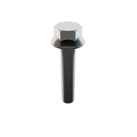 Zoro Select Not Graded, 1/2"-13 Serrated Flange Bolt, Plain 18-8 Stainless Steel, 2 1/2 in L, 10 PK 1-SFH-50C-300