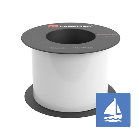 Labeltac Marine Supply 4in x 75ft LT9, White LT402MN-C
