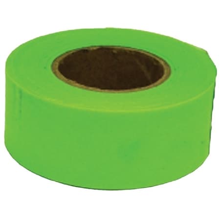 C.H. Hanson Flagging Tape, 150 ft L, 1316 in W, Fluorescent Lime, PVC 17001