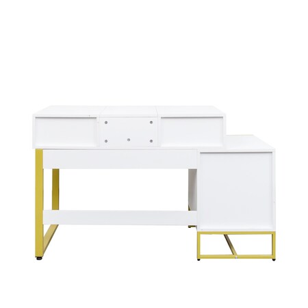 Homeroots 39" White Wood Mirrored Dresser 691699