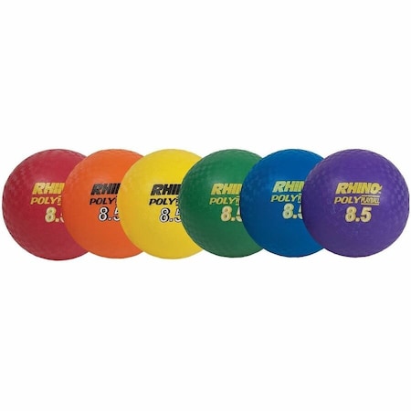 Champion Sports 85 Inch Poly Playground Ball Set, Assorted, 6PK CSIPX85SET