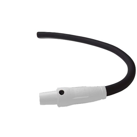 Power Assemblies Type W Pigtail 400A 4/0 AWG Series 16 Female Camlock to Blunt 3 ft, White 40TW16003FBW