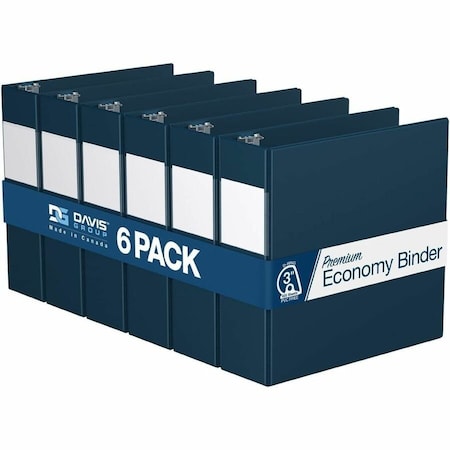 Davis Group Premium Economy, Angle D Ring, Binder, (Royal Blue, 3"), PK6 2305-92-06