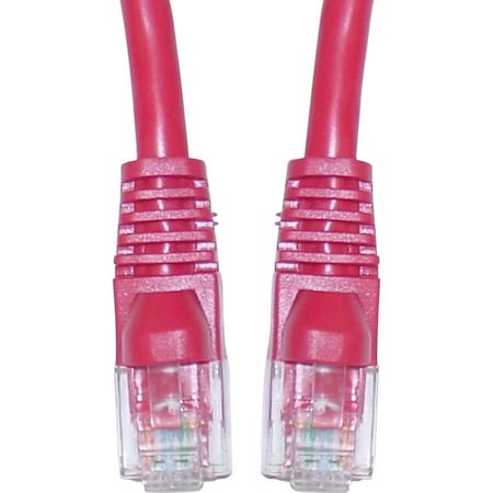 Cable Wholesale Cat6 Red Copper Ethernet Patch Cable, Snagless/Molded Boot, POE Compliant, 14 foot 10X8-07114