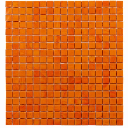 Apollo Tile Skosh 11.6 in. x 11.6 in. Glossy Red-Orange Glass Mosaic Wall and Floor Tile 18.69 sqft/case, 20PK APLNB88OR807A