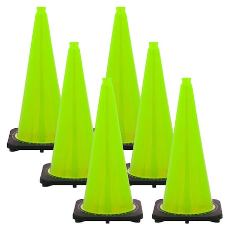 Mr. Chain 28" Safety Green Traffic Cones (6-Pack) 97514-6