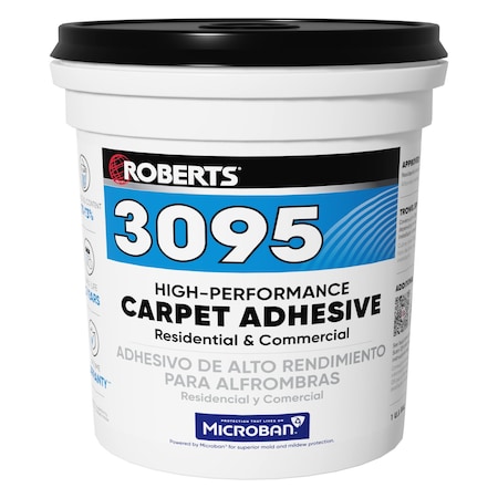 Roberts Floor Adhesive, 3095 Series, Beige, 1 gal, Pail 3095-1