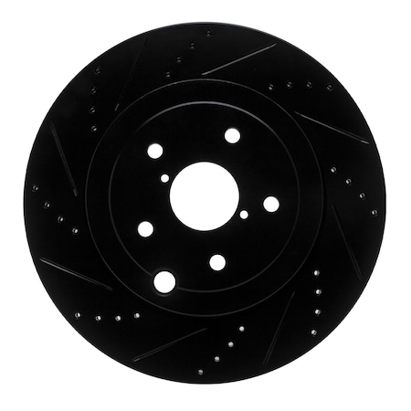 Dynamic Friction Co DFC Brake Rotor - Drilled and Slotted - Black 633-13042L