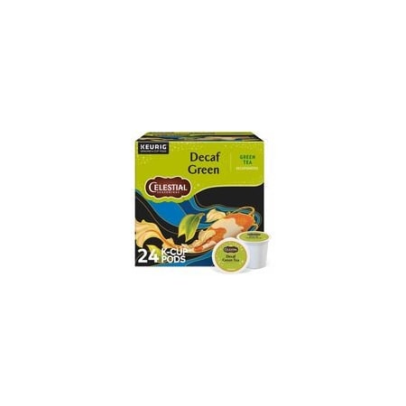 Celestial Seasonings Decaf Green Tea K-Cup, Compatible with Keurig Brewer, Green Tea, Decaffeinated, 24PK 5000330012
