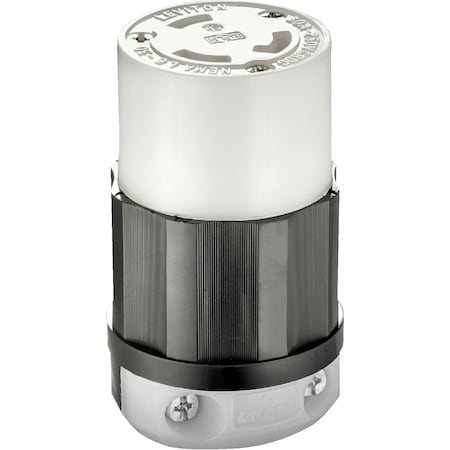 Leviton 30A 250V 3-Wire 2-Pole Industrial Grade L6-30R Locking Cord Connector 121-C2623-0PB