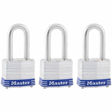 Master Lock 3-3 in. H X 1-9 in. W X 27 in. L Steel 4-Pin Cylinder Exterior Padlock, PK3 3TRILF