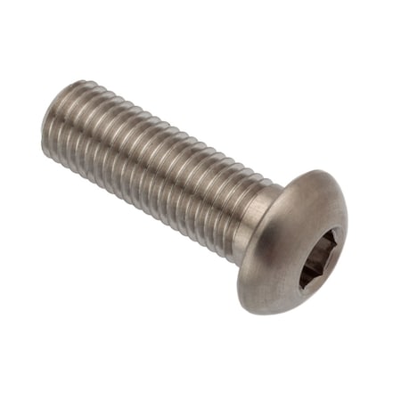 Zoro Select 1/4"-32 Socket Head Cap Screw, Button, Plain 18-8 Stainless Steel, 3/4 in Length ZBC451UNEF