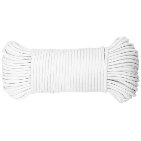 Baron 550 Paracord, 5/32 in Dia, 100 ft L, White 63016