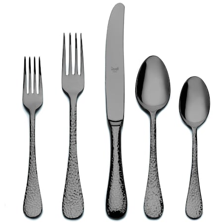 Mepra Epoque Black Gold Flatware  Set - 5 Pcs. 106822005ON