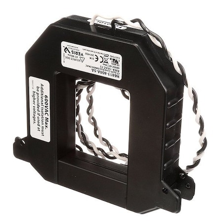 Veris Split Core Current Transformer, 0 to 800A, 0 to 5A, 2 ft 16 AWG Leads PDS-CTSC-082