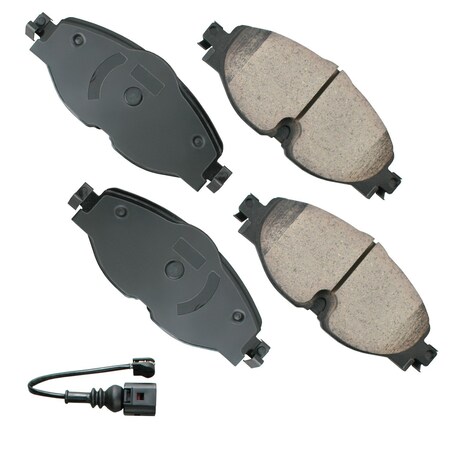 Akebono Euro Premium Ceramic Disc Brake Pads, Eur1760 EUR1760