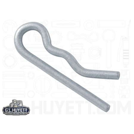 Huyett Bridge Pin, Zinc Plated Spring Steel, 0.051 in Wire Dia x 0.750 in Length x Fits 7/64 in Shaft BP-119