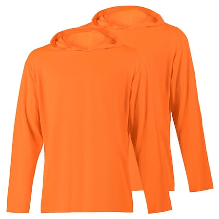 Protectx Sun Protection Hoodie, Polyester, Orange, M, 2 PK HD-APL130-NOR-02-M