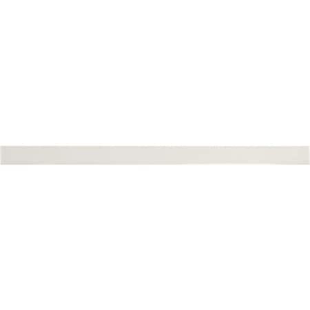 Apollo Tile Horizonte 0.5 x 8 in. Glossy Snow White Ceramic Pencil Trim Wall Tile 0.27 sq ft/case, 10PK FLT88SNWPENA
