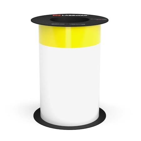 Labeltac LabelTac Arc Flash Continuous Header Stock 8in x 75ft, 2.25in Header Stripe, Yellow LT801AFC-2.25-C