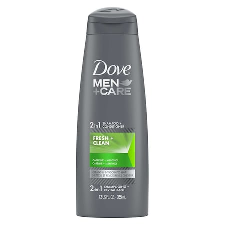 Dove Men+Care Fresh and Clean Fortifying 2 in 1 Shampoo and Conditioner, 12 Ounce, 6PK 69796793