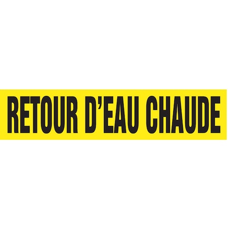 Accuform FRENCH PIPE MARKER RETOUR D ft EAU CRPK427STB