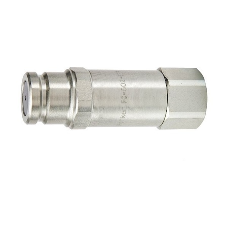 Parker Nose Piece Assembly Coupling, Steel Body, Push-to-Connect Lock, 1/2"-14 Thread Size FC-372-8FP