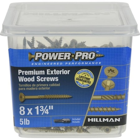Hillman Power Pro No. 8 in. X 1-3/4 in. L Bronze Star Flat Head Premium Deck Screws 5 lb 48607V4