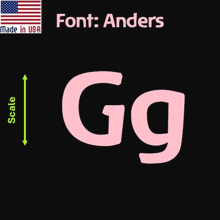 Aacc Self-Adhesive Vinyl Letter: G, Scale: 4 cm. Color: Pink Font: Anders by, 12PK AACC-Anders-UG-Pink-M4x12
